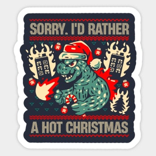 Godzilla Christmas Sticker